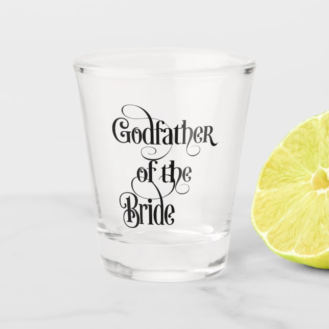 Godfather of the Bride Shot Glass (Front)