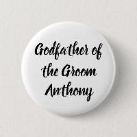 Godfather of the Groom Black Custom Name Wedding