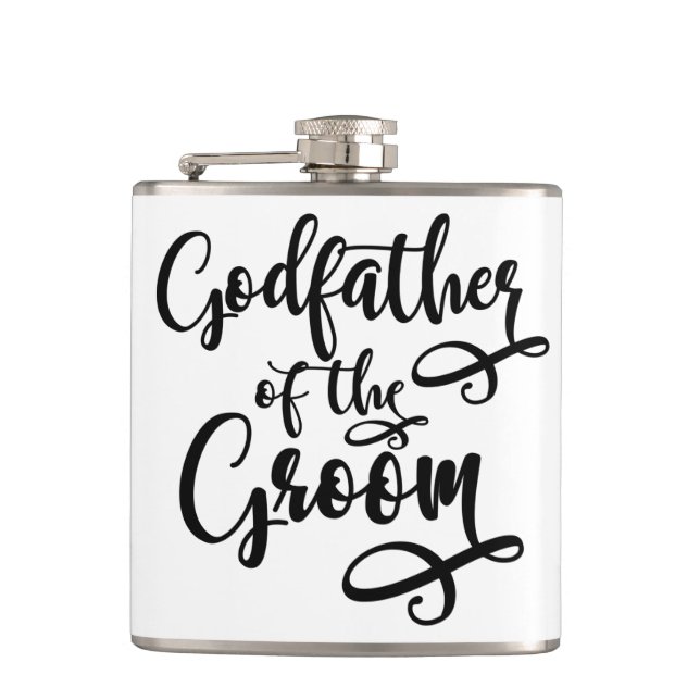 Godfather of the Groom Hip Flask (Front)