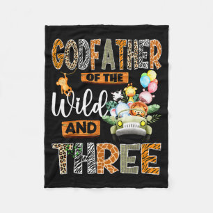 Godfather Of The Wild & Three 3rd Birthday Boy Fleece Blanket