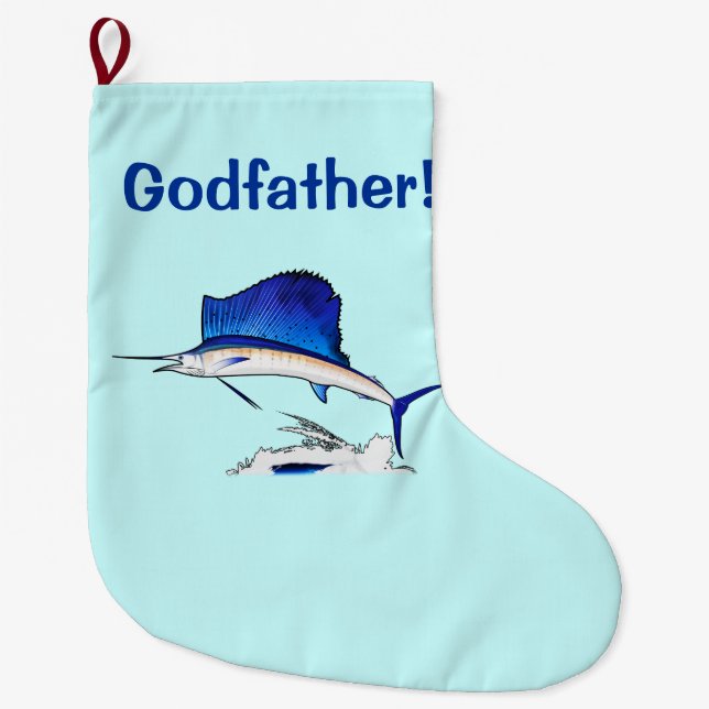 Godfather: Sailfish Large Christmas Stocking (Front)