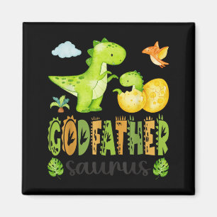 Godfather Saurus T-Rex Dinosaur Matching Fathers Magnet