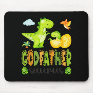 Godfather Saurus T-Rex Dinosaur Matching Fathers Mouse Mat