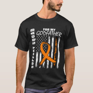 Godfather Support Squad Leukaemia Awareness USA Fl T-Shirt