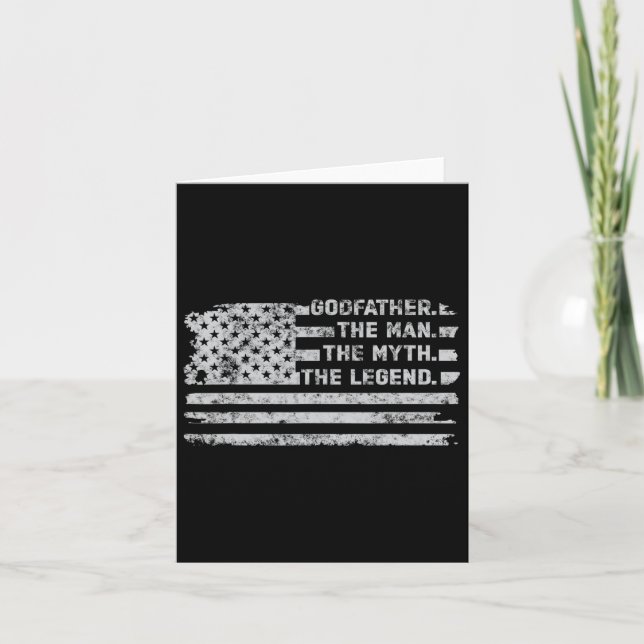 Godfather The Man Myth Legend Fathers Day American Card (Front)