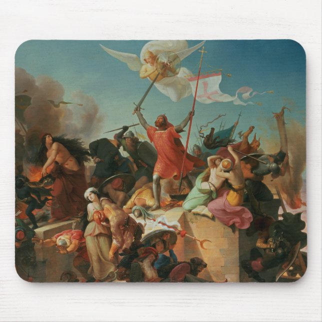 Godfrey de Bouillon, French Crusader Mouse Mat (Front)