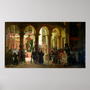 Godfrey of Bouillon Depositing the Trophies Poster