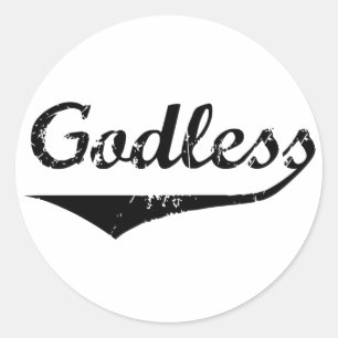 Godless 2 classic round sticker