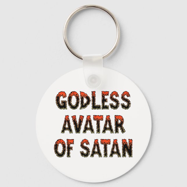 Godless Avatar of Satan Key Ring (Front)