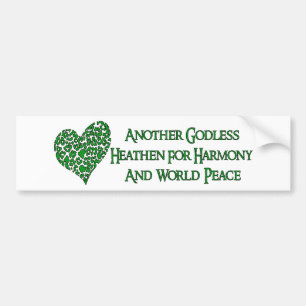 Godless For World Peace Bumper Sticker