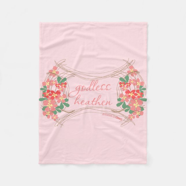 Godless Heathen Fleece Floral Blanket (Front)