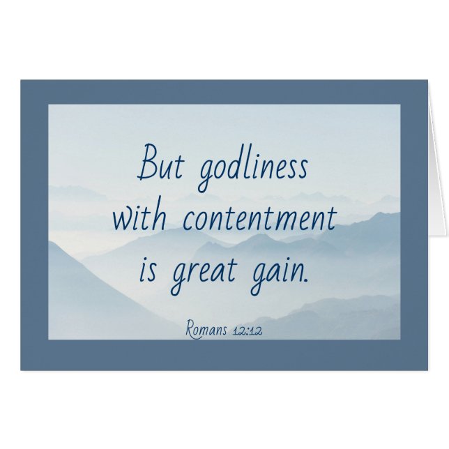 Godliness Contentment Bible Quote (Front Horizontal)