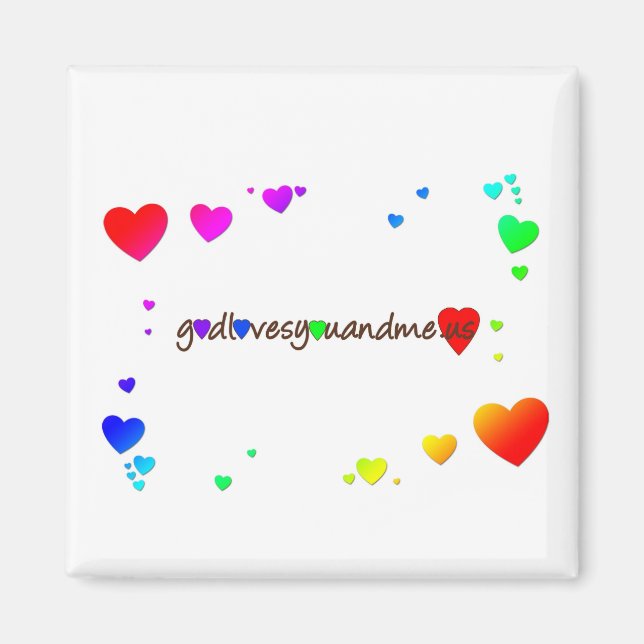 Godlovesyouandme.us Magnet (Front)