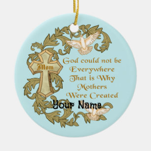 Godly Christian Mum Ceramic Tree Decoration