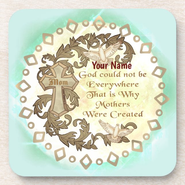 Godly Christian Mum  Coaster (Front)