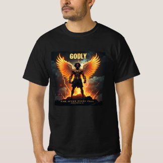 Godly Rise - Strong Black (Proverbs 24:16) T-Shirt