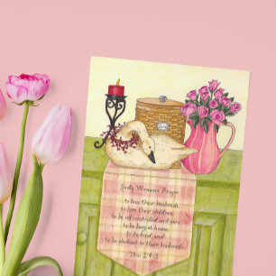 Godly Woman's Prayer Inspirational Postcard