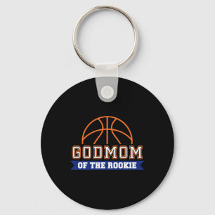 Godmom Of Rookie 1st Birthday Sketll Theme Matchin Key Ring