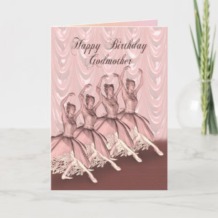 Godmother, a ballerina birthday card