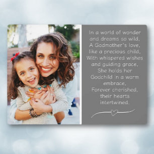 Godmother and child Custom Plaque with Easel
