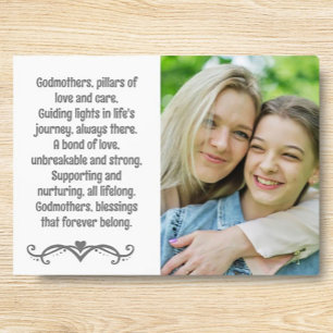 Godmother and Godchild Custom Plaque with Easel