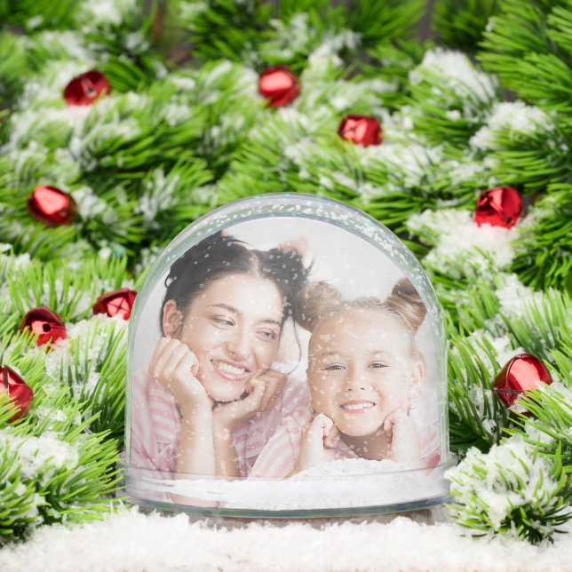 Godmother Christmas Gift Custom 2 Photo Snowglobe (Christmas)