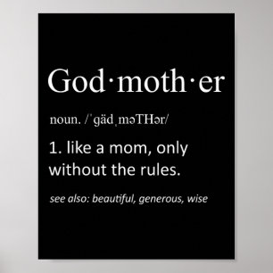 Godmother Funny Definition Grandma Mothers Day  Poster