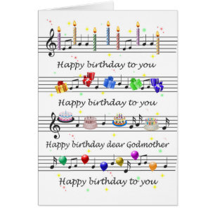 Godmother Funny Happy Birthday Song Sheet Music