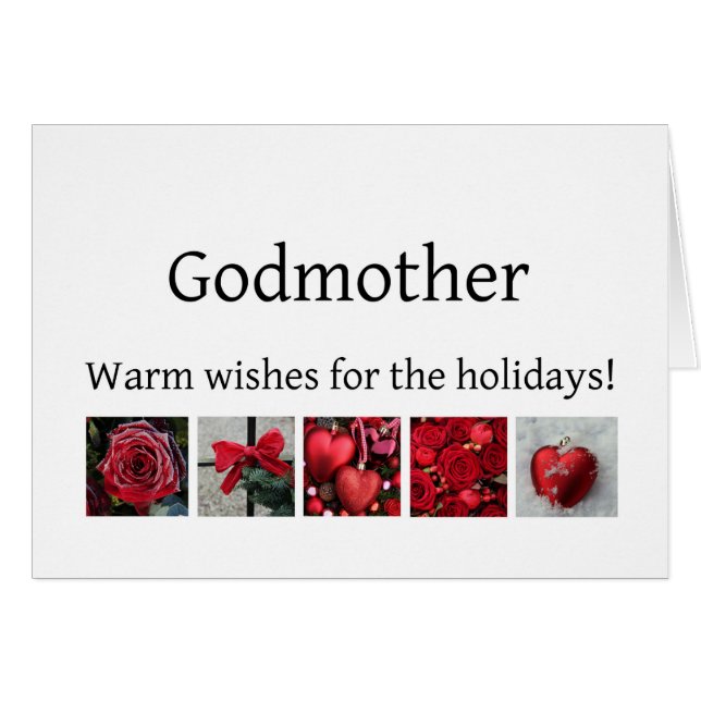 godmother Merry Christmas card (Front Horizontal)