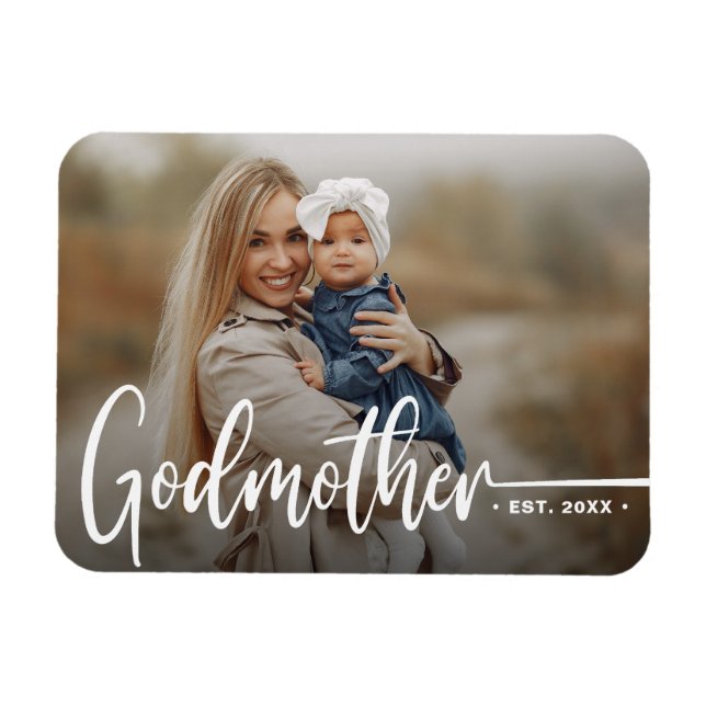 Godmother Modern Photo Keepsake  Magnet (Horizontal)