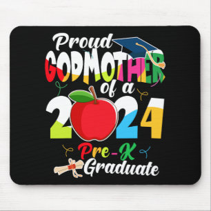 Godmother Of 2024 Pre-k Graduate Mothers Day Grad Mouse Mat