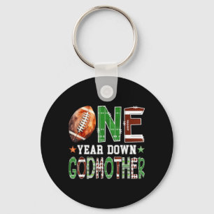 Godmother Of The 1st Birthday Boy Football Key Ring