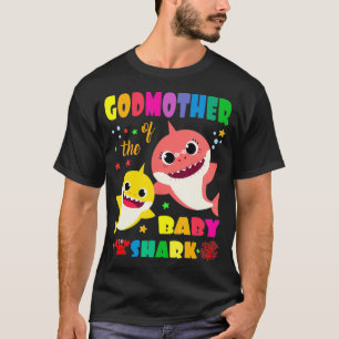 Godmother Of The Baby Shark Birthday Mummy Shark _ T-Shirt