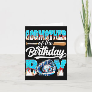 Godmother of the birthday boy baseball ice cream card