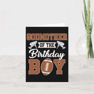 Godmother Of The Birthday Boy Football Party Famil Card