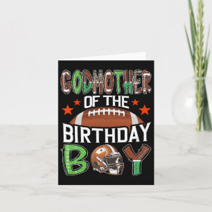 Godmother Of The Birthday Boy Game Day Football Card