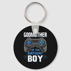 Godmother Of The Birthday Boy Matching Family Vide Key Ring