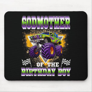 Godmother Of The Birthday Boy Monster Truck Birthd Mouse Mat