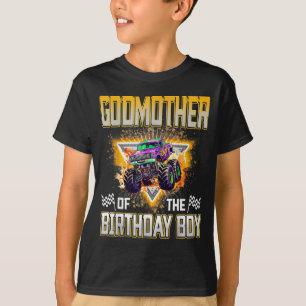Godmother Of The Birthday Boy Monster Truck Birthd T-Shirt