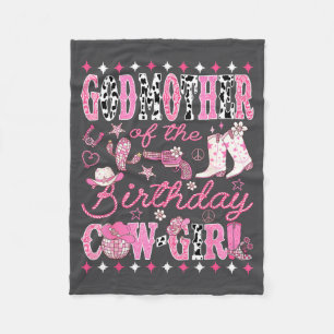 Godmother Of The Birthday Cow-girl Nk Rodeo Wester Fleece Blanket