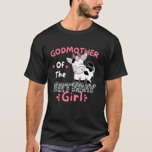 Godmother Of The Birthday Farm Cow Family Matching T-Shirt