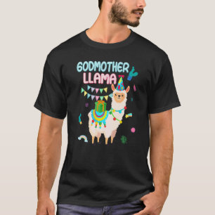 Godmother Of The Birthday Llamazing Alpaca Theme F T-Shirt
