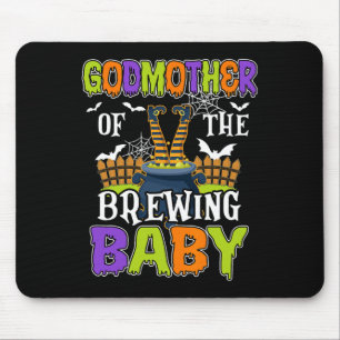 Godmother Of The Brewing Byby Funny Halloween Mouse Mat