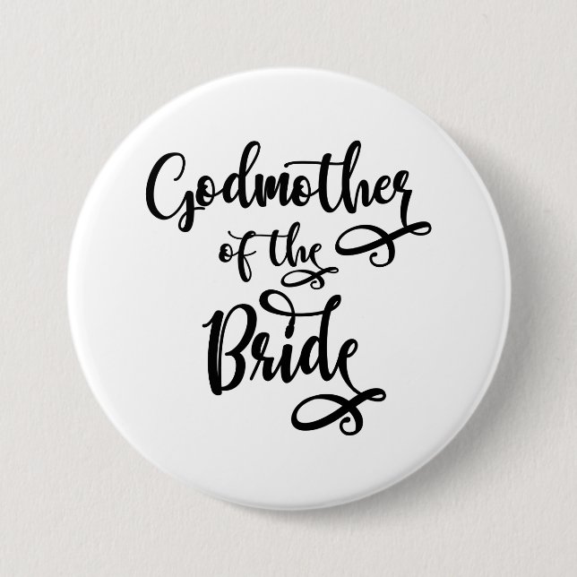 Godmother of the Bride 7.5 Cm Round Badge (Front)