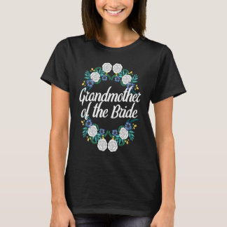 Godmother Of The Bride Floral Wreath Bridal Shower T-Shirt
