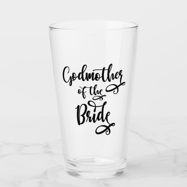 Godmother of the Bride Glass (Front)