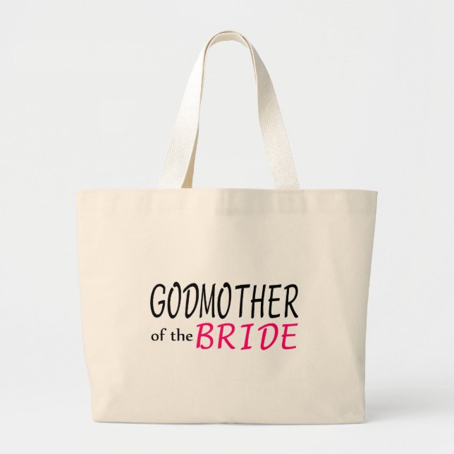 Godmother Of The Bride Large Tote Bag (Front)