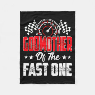 Godmother Of The Fast One Birthday 1st Race Car Fa Fleece Blanket