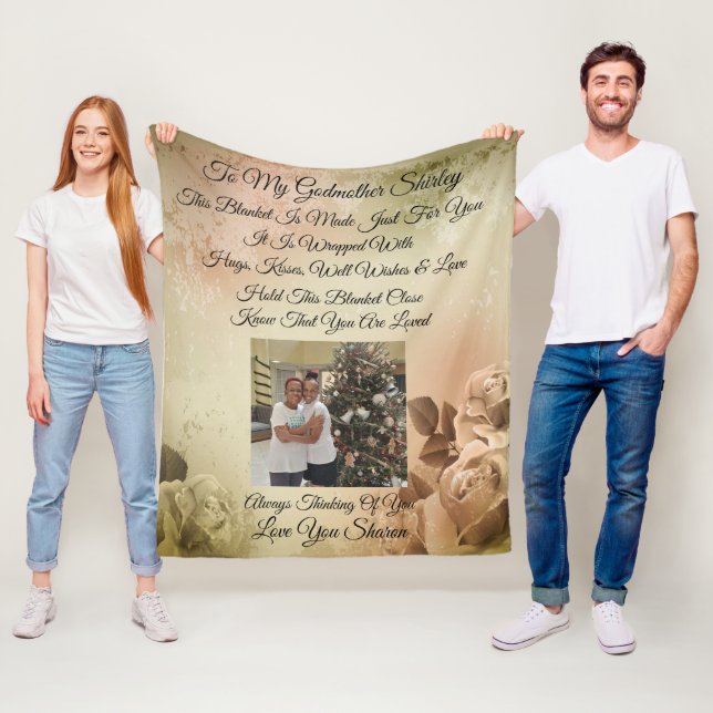 Godmother Personalise  Fleece Blanket (In Situ)