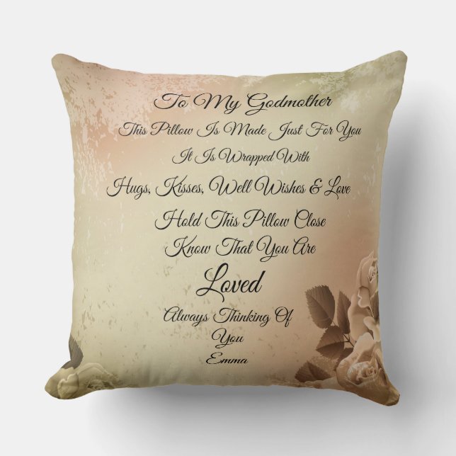 Godmother Personalise Throw Pillow (Front)